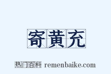 寄黄充是什么意思的图片